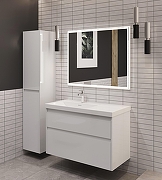 Тумба под раковину Aquanet Nova Lite 2.0 90 L 346311 подвесная цвет Белый глянец-5