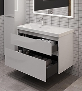 Тумба под раковину Aquanet Nova Lite 2.0 90 L 346311 подвесная цвет Белый глянец-7