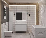 Тумба под раковину Aquanet Nova Lite 2.0 90 L 346311 подвесная цвет Белый глянец-9