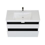 Тумба под раковину Aquanet Nova Lite 2.0 110 346314 подвесная цвет Белый глянец-2