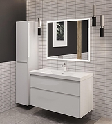 Тумба под раковину Aquanet Nova Lite 2.0 110 346314 подвесная цвет Белый глянец-7