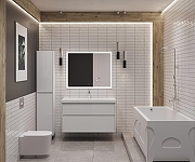 Тумба под раковину Aquanet Nova Lite 2.0 110 346314 подвесная цвет Белый глянец-11