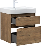 Тумба под раковину Aquanet Nova Lite 2.0 60 346315 подвесная цвет Дуб рустикальный-4