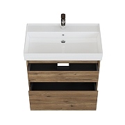 Тумба под раковину Aquanet Nova Lite 2.0 75 346316 подвесная цвет Дуб рустикальный-2