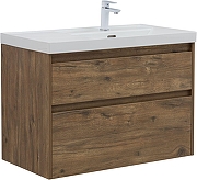 Тумба под раковину Aquanet Nova Lite 2.0 90 R 346317 подвесная цвет Дуб рустикальный-2