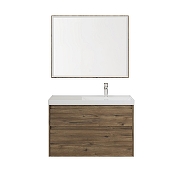 Тумба под раковину Aquanet Nova Lite 2.0 90 R 346317 подвесная цвет Дуб рустикальный-6