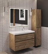 Тумба под раковину Aquanet Nova Lite 2.0 90 R 346317 подвесная цвет Дуб рустикальный-10