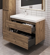 Тумба под раковину Aquanet Nova Lite 2.0 90 L 346318 подвесная цвет Дуб рустикальный-11