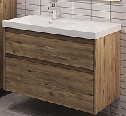 Тумба под раковину Aquanet Nova Lite 2.0 100 L 346320 подвесная цвет Дуб рустикальный-9
