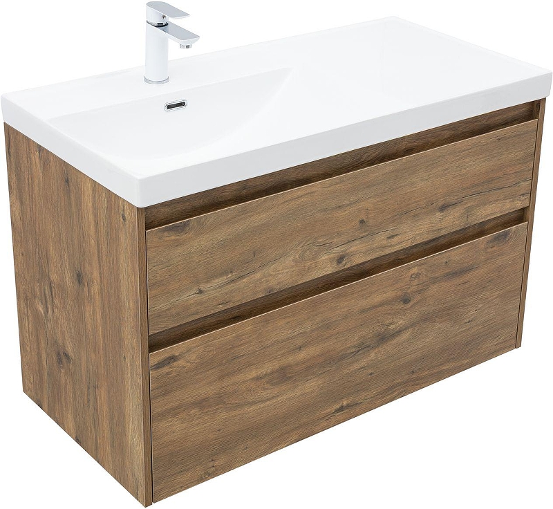 Тумба под раковину Aquanet Nova Lite 2.0 100 L 346320 подвесная 