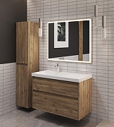 Тумба под раковину Aquanet Nova Lite 2.0 100 L 346320 подвесная цвет Дуб рустикальный-10