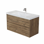 Тумба под раковину Aquanet Nova Lite 2.0 110 346321 подвесная цвет Дуб рустикальный-1