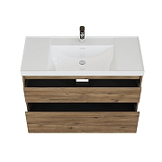 Тумба под раковину Aquanet Nova Lite 2.0 110 346321 подвесная цвет Дуб рустикальный-2