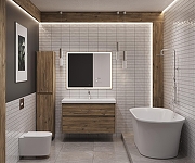 Тумба под раковину Aquanet Nova Lite 2.0 110 346321 подвесная цвет Дуб рустикальный-11