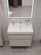 Тумба под раковину Aquanet Nova Lite 2.0 75 346323 подвесная цвет Бежевый-12