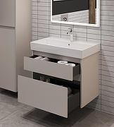 Тумба под раковину Aquanet Nova Lite 2.0 75 346323 подвесная цвет Бежевый-13