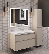 Тумба под раковину Aquanet Nova Lite 2.0 90 R 346324 подвесная цвет Бежевый-5