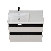 Тумба под раковину Aquanet Nova Lite 2.0 90 L 346325 подвесная цвет Бежевый-1