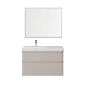 Тумба под раковину Aquanet Nova Lite 2.0 90 L 346325 подвесная цвет Бежевый-4