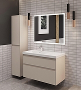 Тумба под раковину Aquanet Nova Lite 2.0 90 L 346325 подвесная цвет Бежевый-5