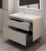 Тумба под раковину Aquanet Nova Lite 2.0 90 L 346325 подвесная цвет Бежевый-7