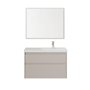 Тумба под раковину Aquanet Nova Lite 2.0 100 R 346326 подвесная цвет Бежевый-2