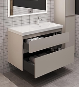 Тумба под раковину Aquanet Nova Lite 2.0 100 R 346326 подвесная цвет Бежевый-6