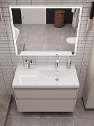 Тумба под раковину Aquanet Nova Lite 2.0 100 R 346326 подвесная цвет Бежевый-8