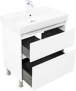 Тумба под раковину Aquanet Nova Lite 2.0 75 346337 цвет Белый глянец-3