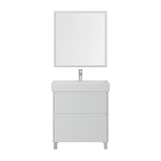 Тумба под раковину Aquanet Nova Lite 2.0 75 346337 цвет Белый глянец-6