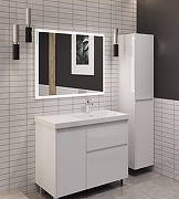 Тумба под раковину Aquanet Nova Lite 2.0 90 R 346338 цвет Белый глянец-5