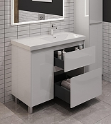 Тумба под раковину Aquanet Nova Lite 2.0 90 R 346338 цвет Белый глянец-7