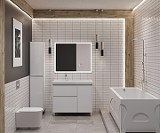 Тумба под раковину Aquanet Nova Lite 2.0 100 L 346341 цвет Белый глянец-9