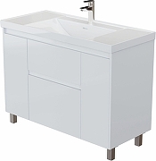 Тумба под раковину Aquanet Nova Lite 2.0 110 346342 цвет Белый глянец