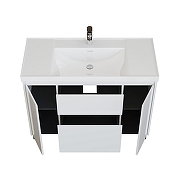 Тумба под раковину Aquanet Nova Lite 2.0 110 346342 цвет Белый глянец-1