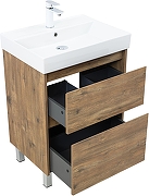 Тумба под раковину Aquanet Nova Lite 2.0 60 346343 цвет Дуб рустикальный-3