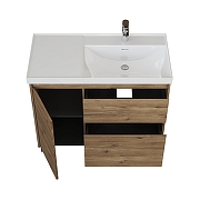 Тумба под раковину Aquanet Nova Lite 2.0 90 R 346345 цвет Дуб рустикальный-6