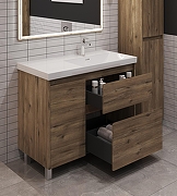 Тумба под раковину Aquanet Nova Lite 2.0 100 R 346347 цвет Дуб рустикальный-7