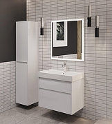 Шкаф пенал Aquanet Nova Lite 2.0 35 346350 подвесной цвет Белый глянец-5