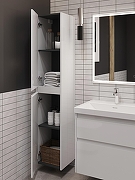 Шкаф пенал Aquanet Nova Lite 2.0 35 346350 подвесной цвет Белый глянец-6