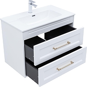 Тумба под раковину Aquanet Бостон New 80 347182 подвесная цвет Белый сатин-2