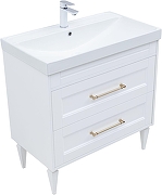 Тумба с раковиной Aquanet Бостон New 80 347846 подвесная цвет Белый сатин-1