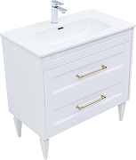 Тумба с раковиной Aquanet Бостон New 80 347847 подвесная цвет Белый сатин-1