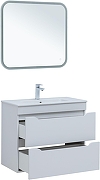 Тумба под раковину Aquanet Практика 80 347965 подвесная цвет Белый глянец-3