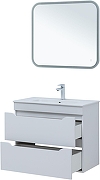 Тумба под раковину Aquanet Практика 80 347965 подвесная цвет Белый глянец-7