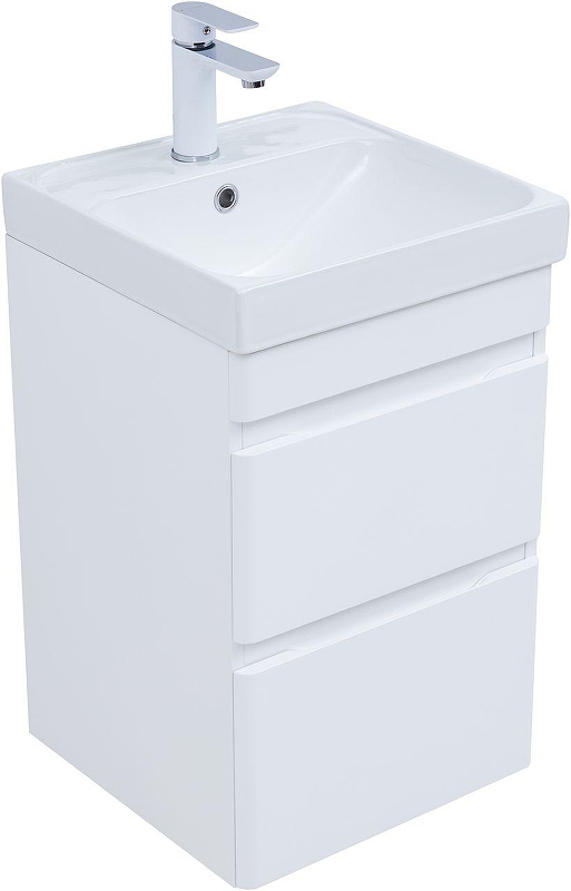 Тумба с раковиной Aquanet Слим 40 348173 подвесная 