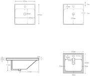 Тумба с раковиной Aquanet Слим 40 348174 цвет Белый сатин-9