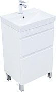 Тумба с раковиной Aquanet Слим 50 348176 цвет Белый сатин