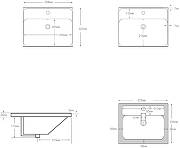 Тумба с раковиной Aquanet Слим 50 348176 цвет Белый сатин-9