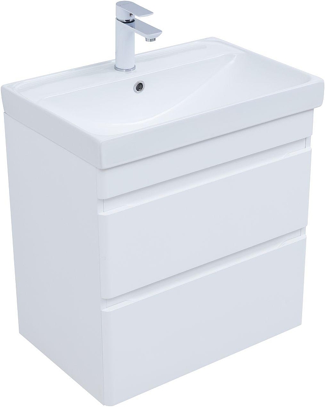 Тумба с раковиной Aquanet Слим 60 348177 подвесная 